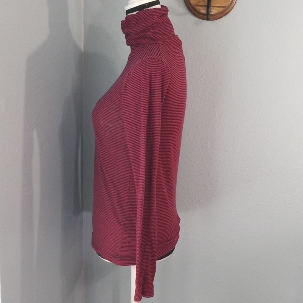 Madewell Micro Stripe Longsleeve Cotton Turtleneck - Picture 4 of 8
